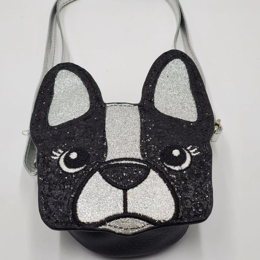 Justice Glitter Boston Terrier Mini Cross Body Bag